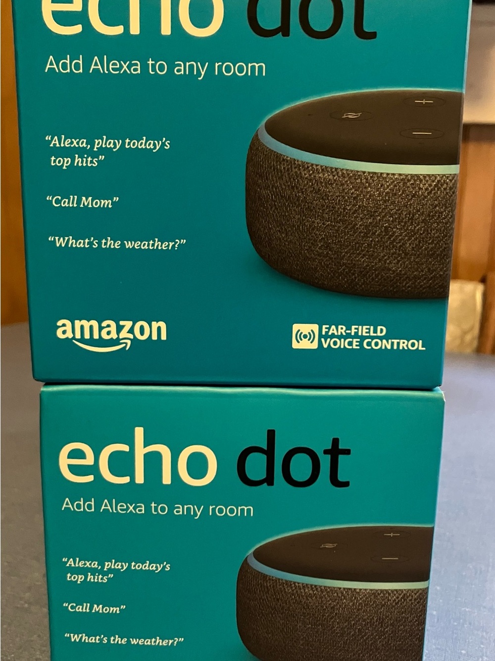 Set of 2 Amazon Echo Dot (3rd Gen) Smart Speakers - New In Box